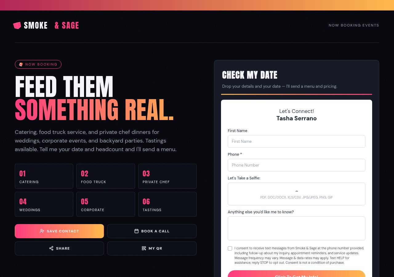 Caterer / Food Truck template preview