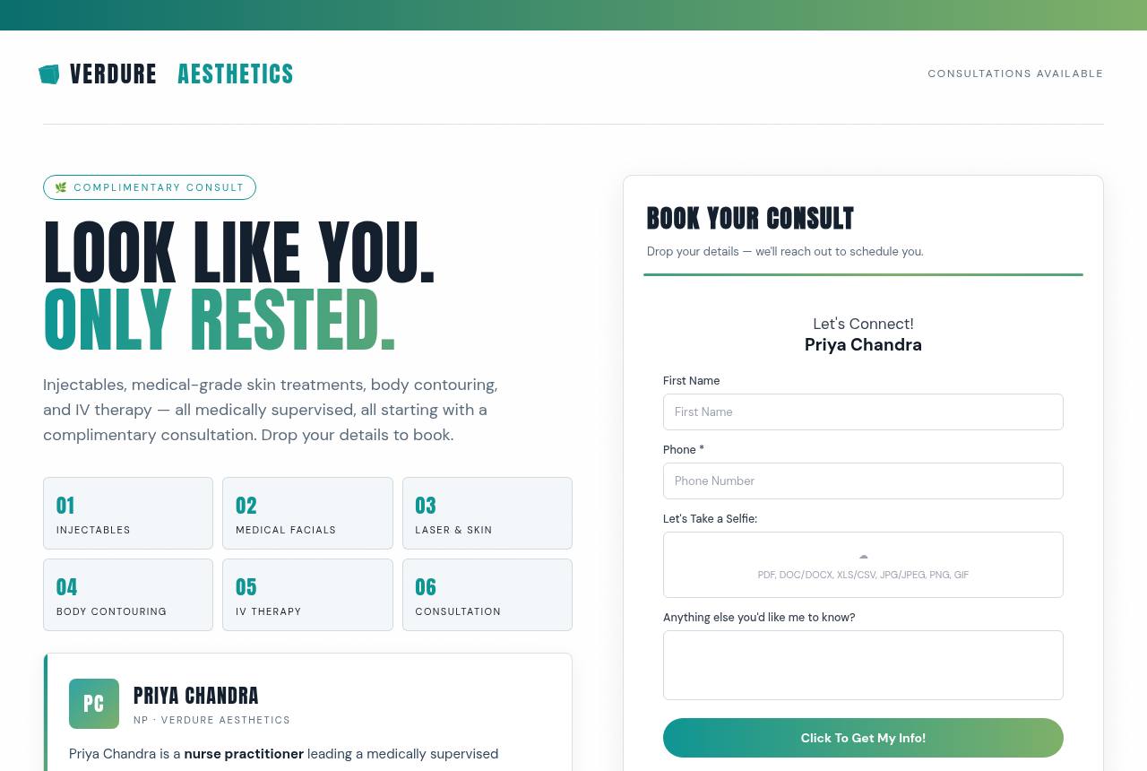 Med Spa / Wellness Clinic template preview