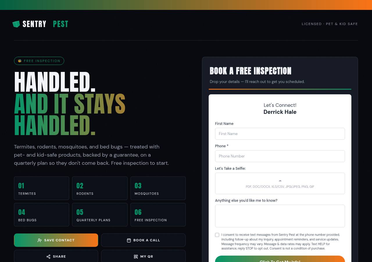 Pest Control template preview