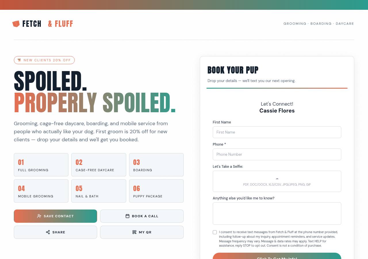 Pet Grooming / Pet Services template preview