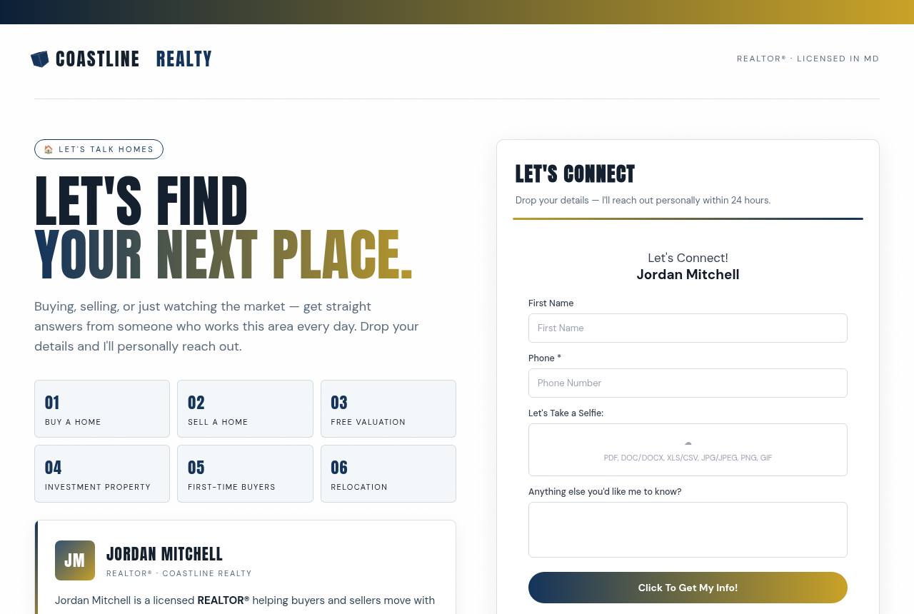 Real Estate Agent template preview