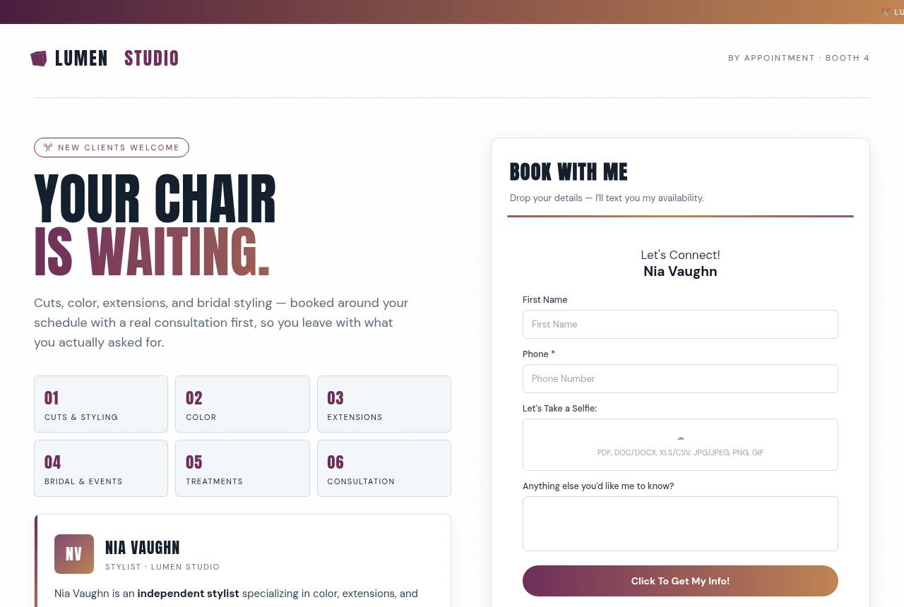 Salon / Barber / Beauty Pro template preview