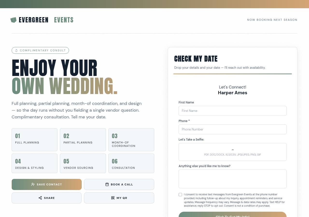 Wedding / Event Planner template preview
